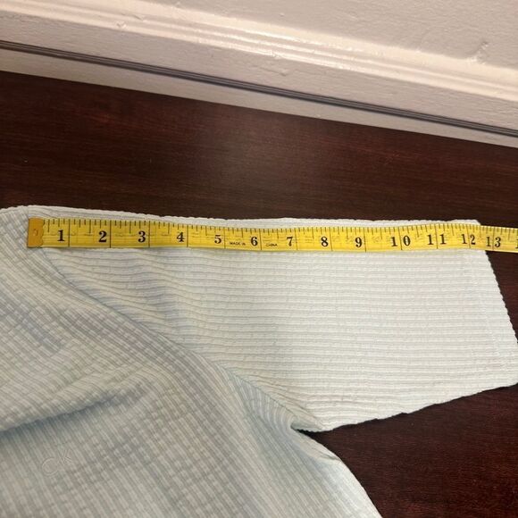 Calvin Klein light blue Ribbed 3/4 Sleeve cotton blend T-Shirt , Sz Medium, NWT - Picture 9 of 9